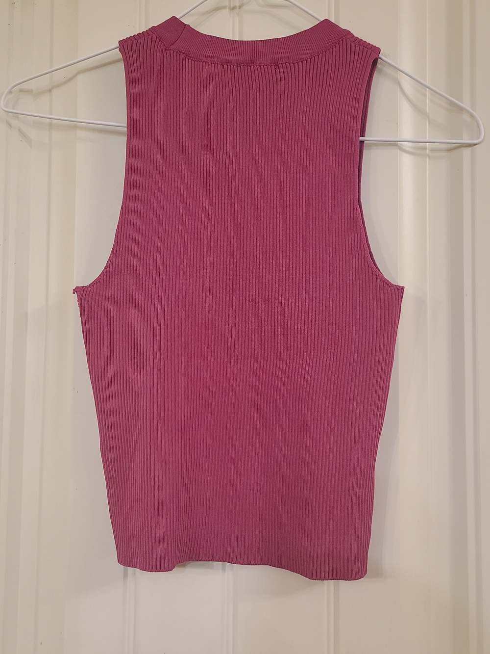 Sincerly Jules Ribbed Tank Top - Raspberry Size M - Picture 3 of 4